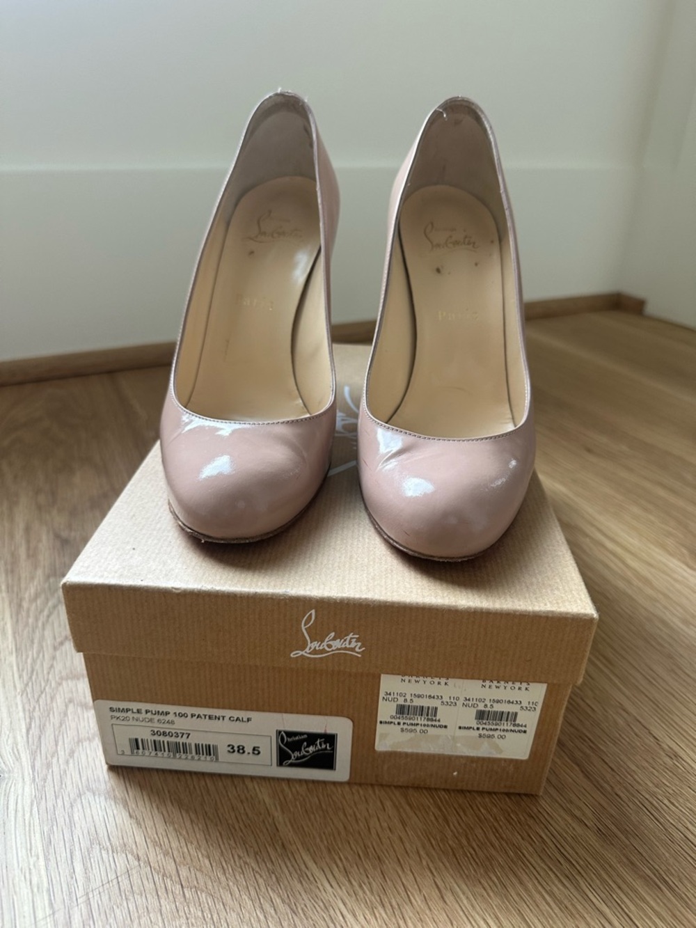 CHRISTIAN LOUBOUTIN Simple Pumps 100 38.5 Nude